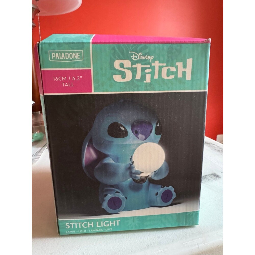 Stitch light lamp 6.2 inch tall NEW damaged box.